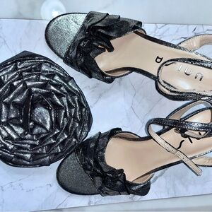 Unisa Black Strappy Heels